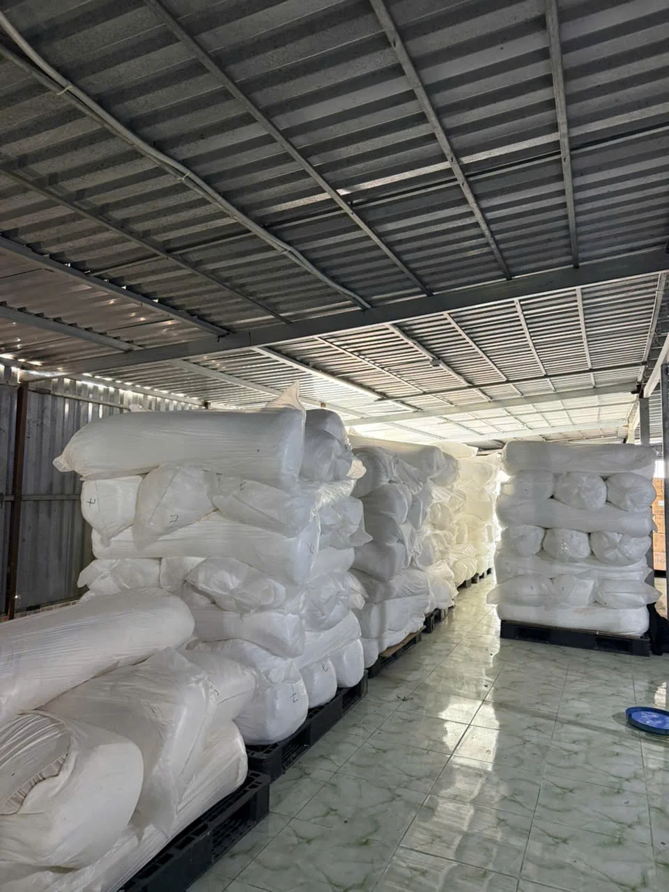 Vải mộc xếp tại nhà xưởng An Phát